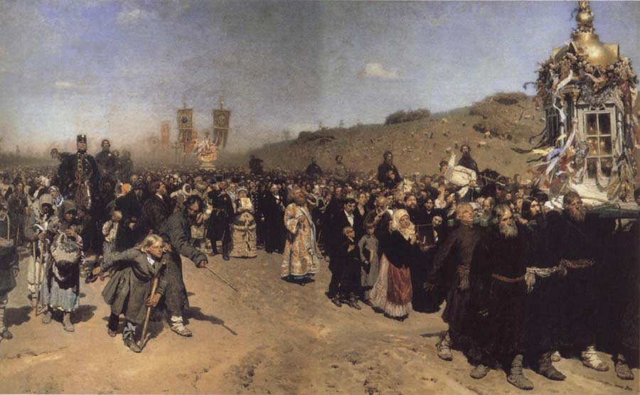 Ilya Repin Religious Procession in kursk province